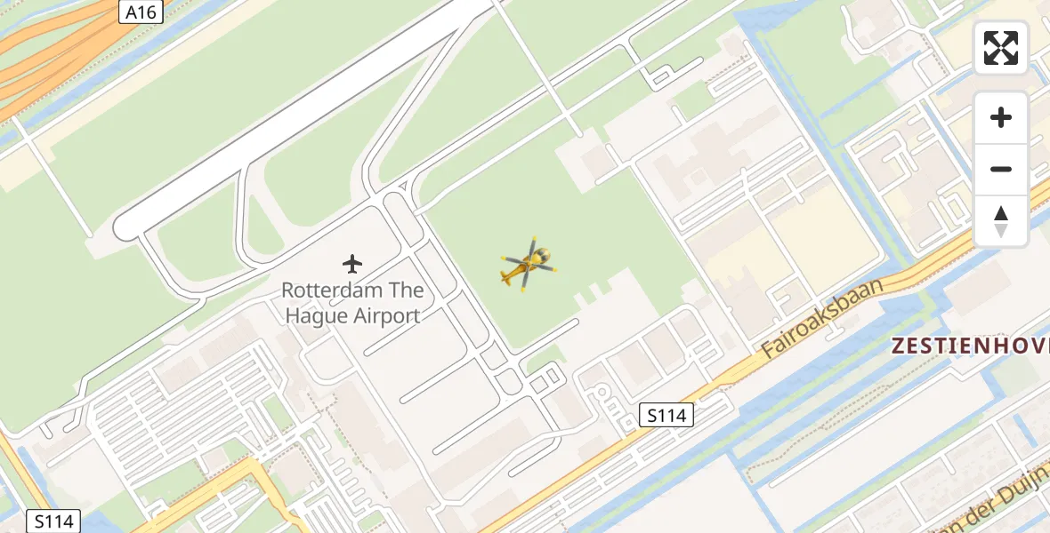 Vluchtroute Traumahelikopter Rotterdam The Hague Airport - Rotterdam The Hague Airport, 16 oktober 2023, 16:30
