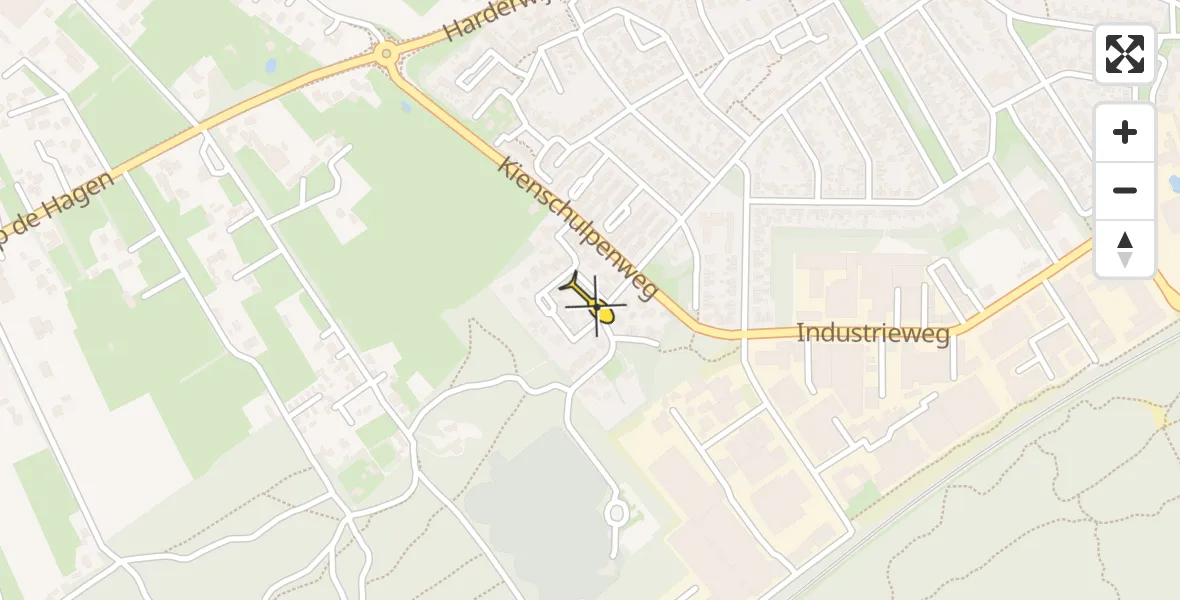 Routekaart van de vlucht: Traumahelikopter naar Nunspeet