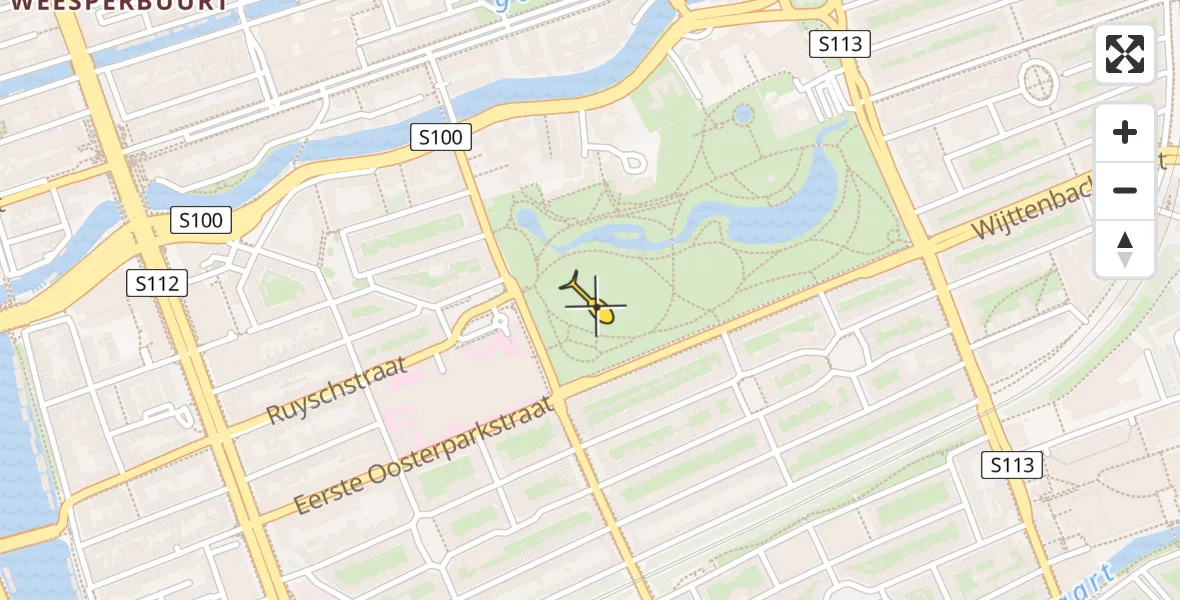 Routekaart van de vlucht: Lifeliner 1 naar Amsterdam