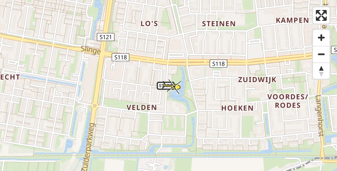 Routekaart van de vlucht: Lifeliner 2 naar Rotterdam