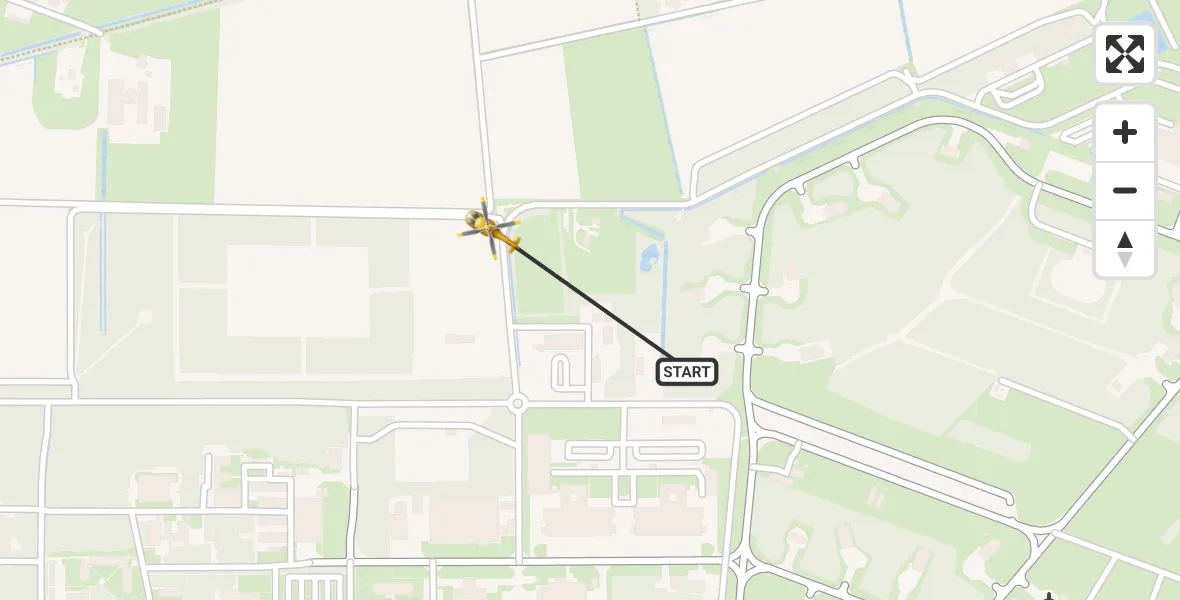 Vluchtroute Traumahelikopter Vliegbasis Volkel - Vliegbasis Volkel, 17 oktober 2023, 15:23