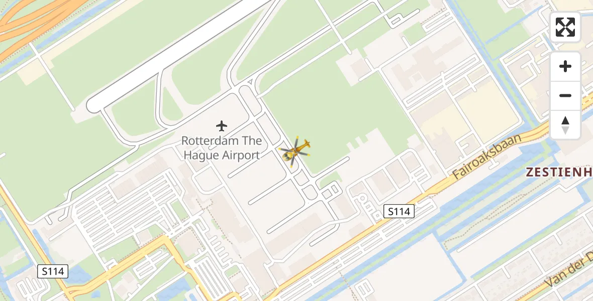 Vluchtroute Traumahelikopter Rotterdam The Hague Airport - Rotterdam The Hague Airport, 17 oktober 2023, 16:03