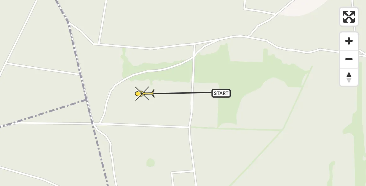 Routekaart van de vlucht: Politiehelikopter naar Vaassen