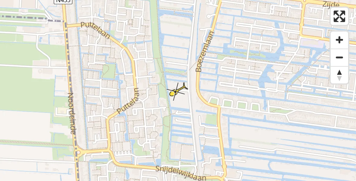 Routekaart van de vlucht: Traumahelikopter naar Boskoop