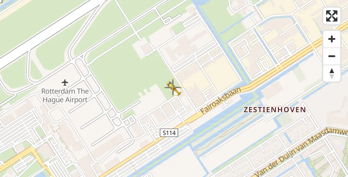 Vluchtroute Traumahelikopter Rotterdam The Hague Airport - Rotterdam The Hague Airport, 18 oktober 2023, 15:55