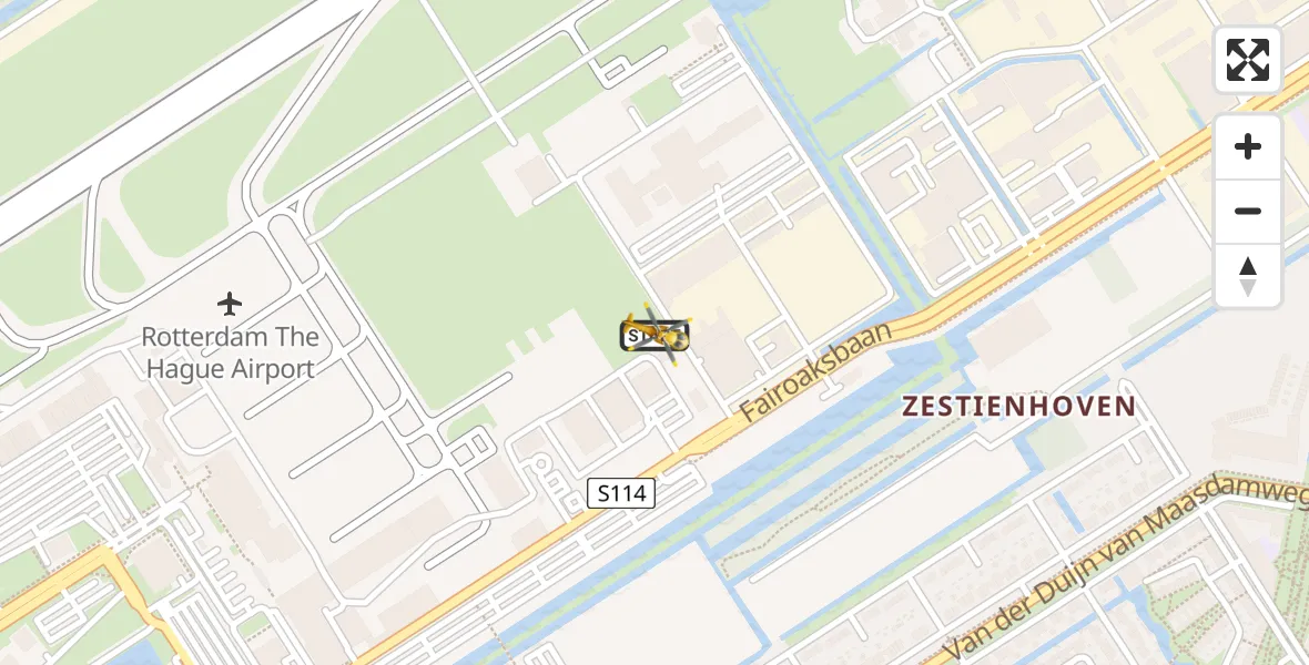 Vluchtroute Traumahelikopter Rotterdam The Hague Airport - Rotterdam The Hague Airport, 19 oktober 2023, 05:17