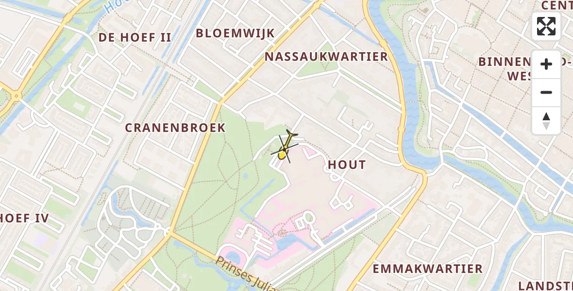 Routekaart van de vlucht: Lifeliner 2 naar Alkmaar