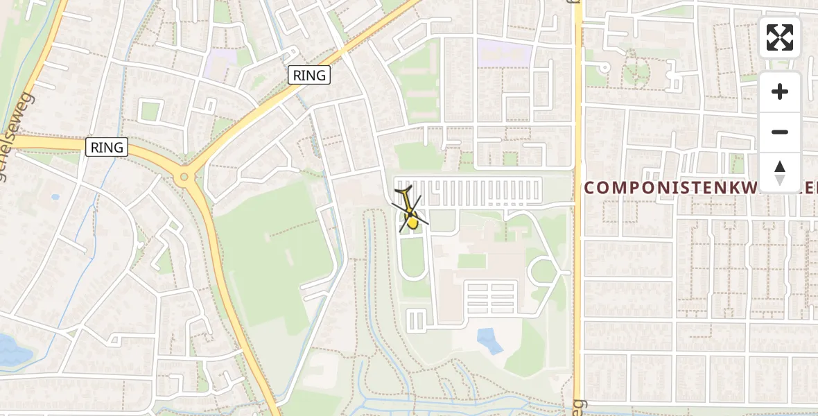 Routekaart van de vlucht: Politiehelikopter naar Apeldoorn