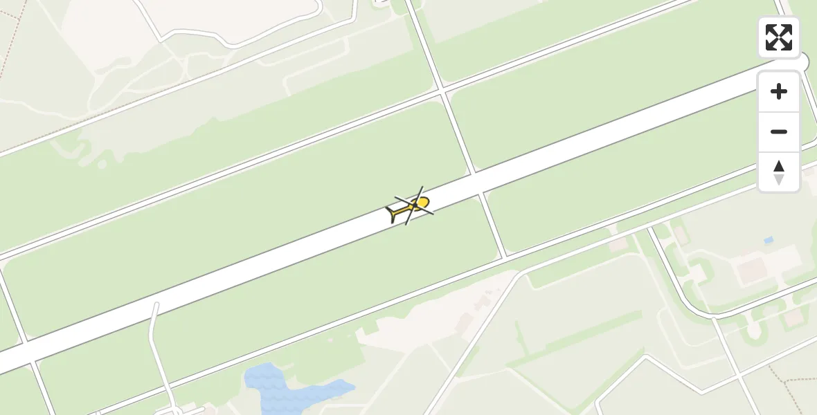 Routekaart van de vlucht: Politiehelikopter naar Vliegbasis Woensdrecht