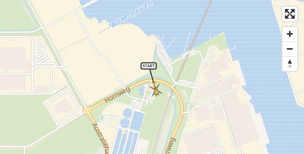 Vluchtroute Traumahelikopter Amsterdam Heliport - Amsterdam Heliport, 19 oktober 2023, 15:12