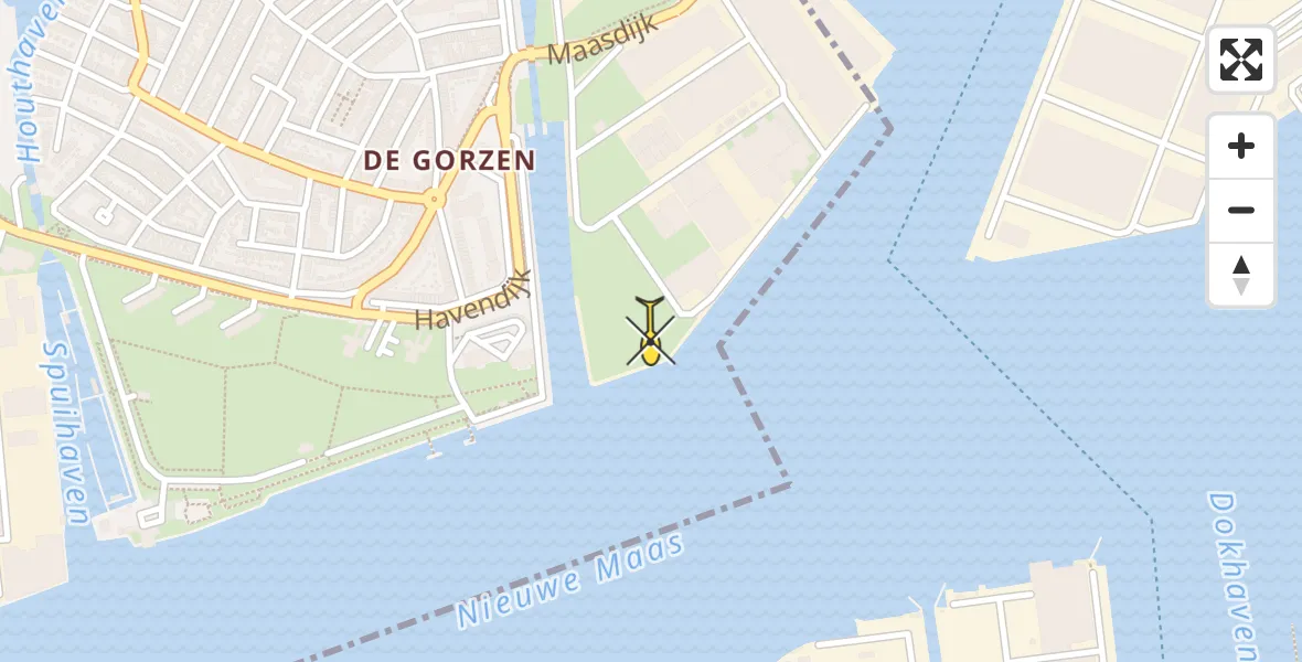 Routekaart van de vlucht: Lifeliner 2 naar Schiedam