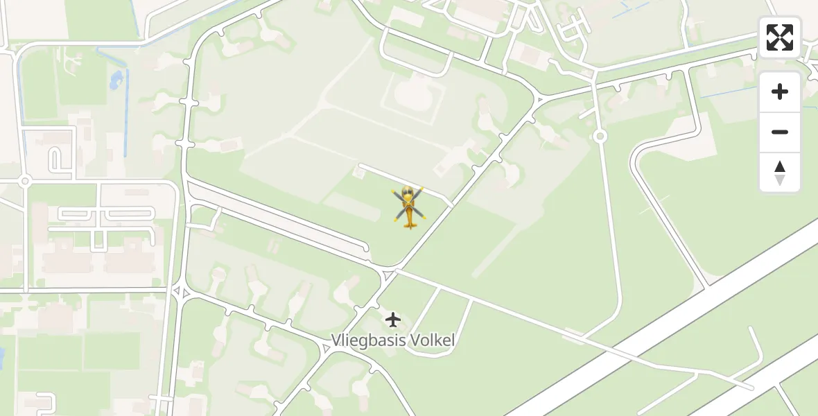 Vluchtroute Traumahelikopter Vliegbasis Volkel - Vliegbasis Volkel, 20 oktober 2023, 09:23