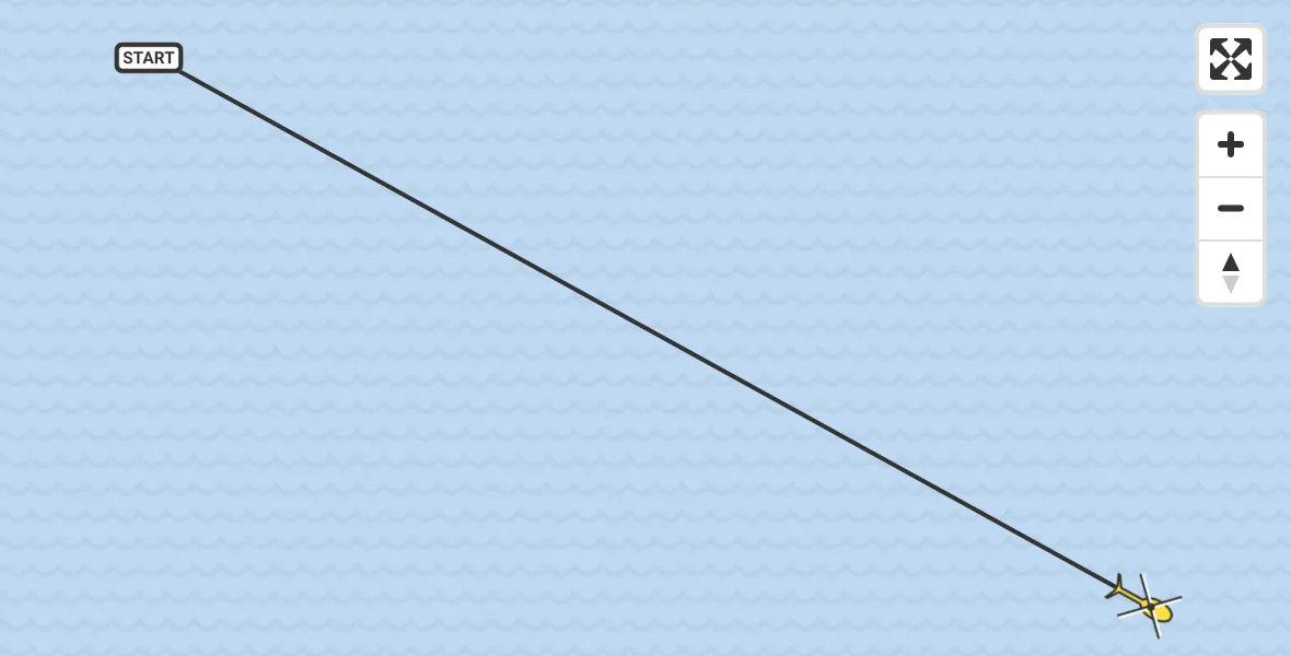 Routekaart van de vlucht: Ambulancehelikopter naar Hornhuizen