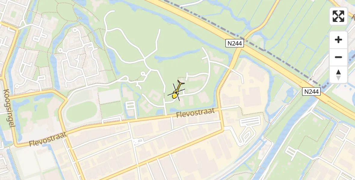 Routekaart van de vlucht: Lifeliner 1 naar Purmerend