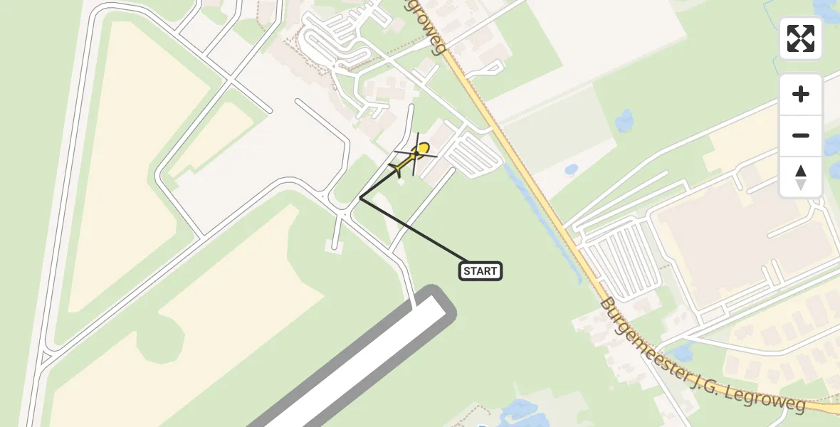 Routekaart van de vlucht: Lifeliner 4 naar Groningen Airport Eelde