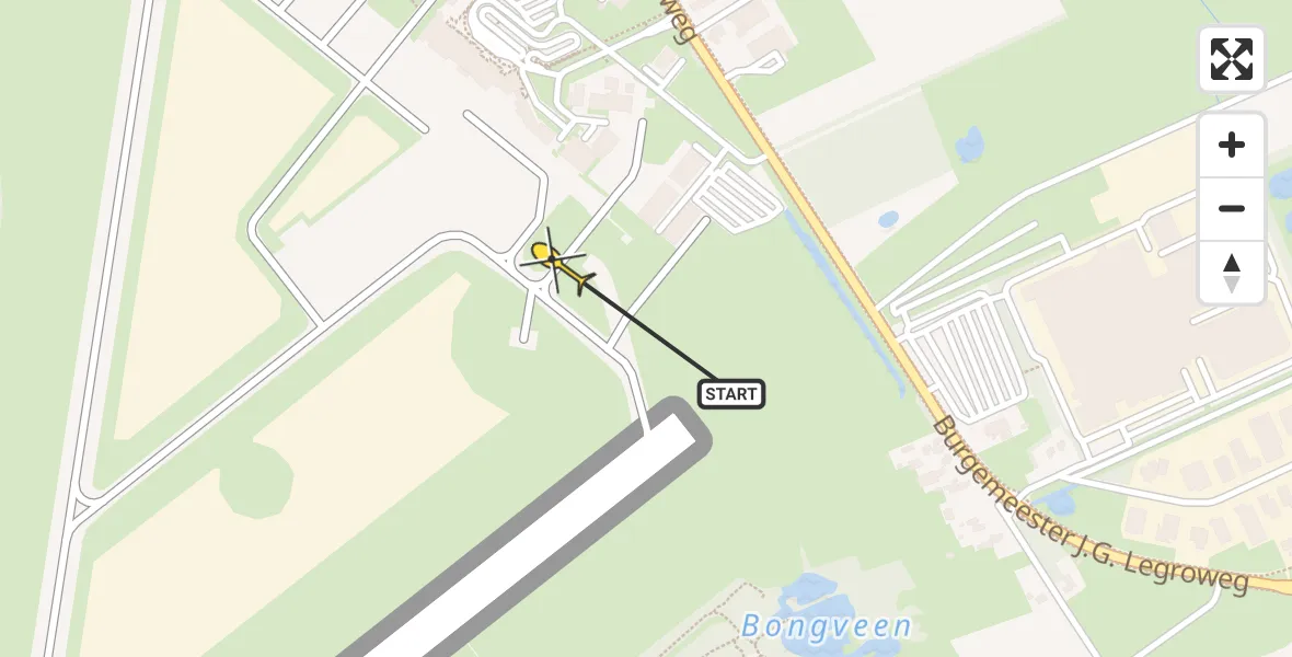 Routekaart van de vlucht: Lifeliner 4 naar Groningen Airport Eelde