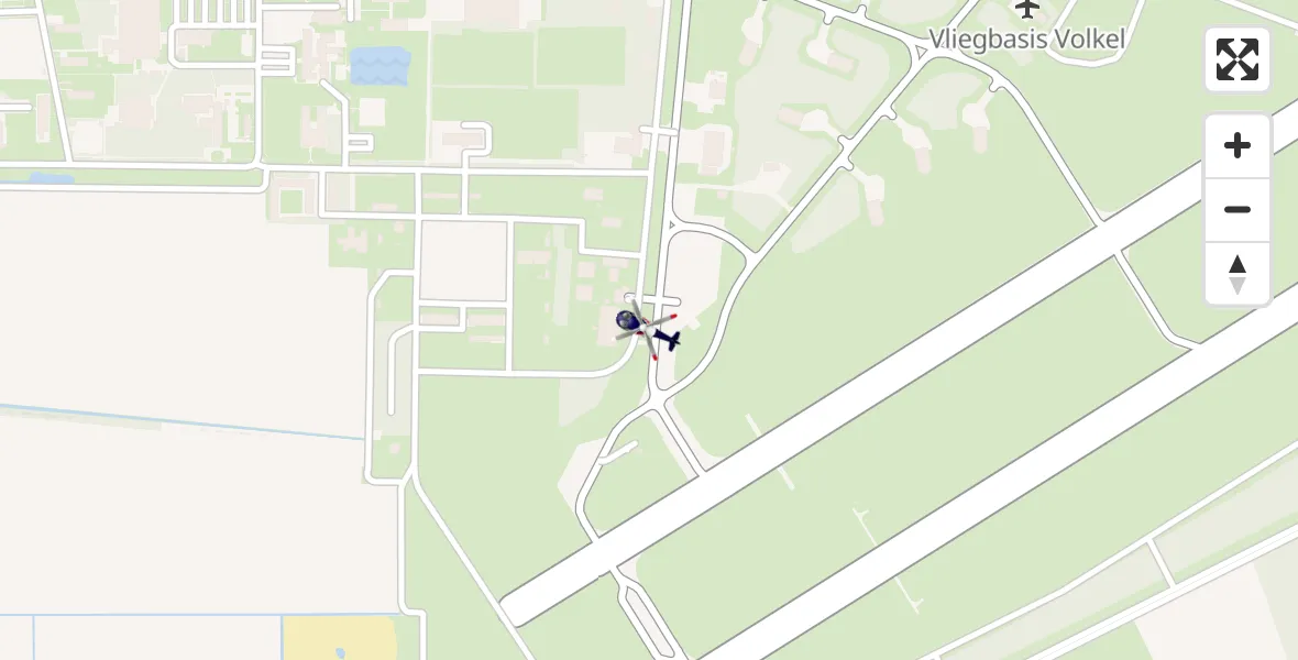 Vluchtroute Politiehelikopter Vliegbasis Volkel - Vliegbasis Volkel, 22 oktober 2023, 15:18