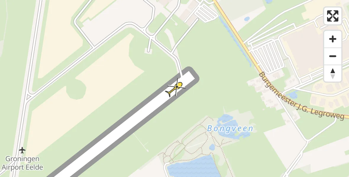 Routekaart van de vlucht: Lifeliner 4 naar Groningen Airport Eelde