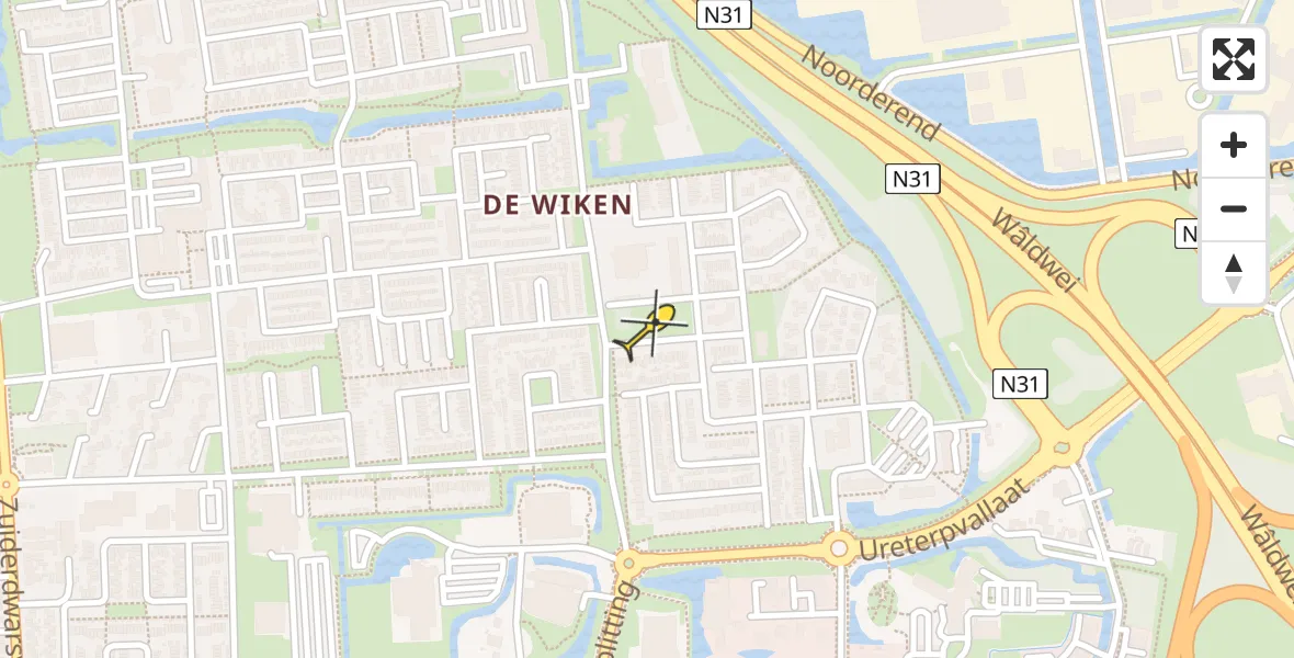 Routekaart van de vlucht: Lifeliner 4 naar Vliegveld Drachten