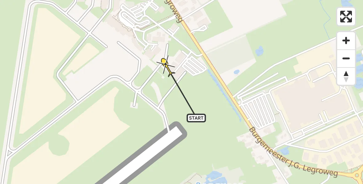 Routekaart van de vlucht: Lifeliner 4 naar Groningen Airport Eelde