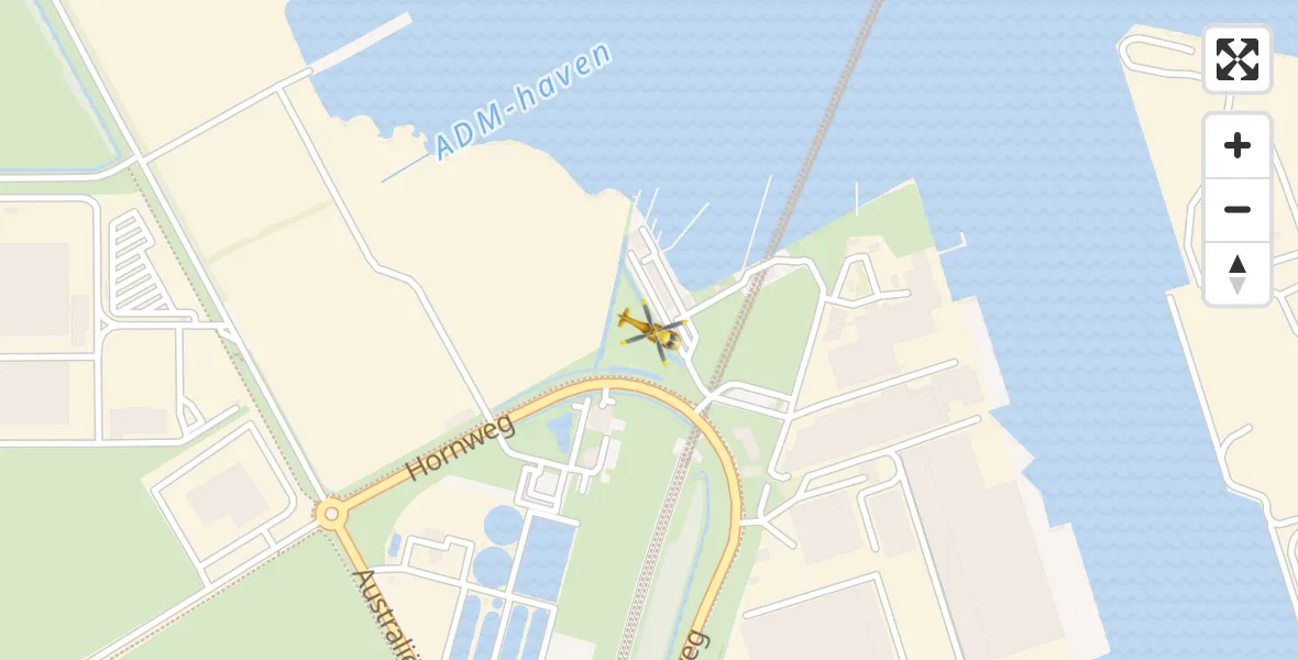 Vluchtroute Ambulancehelikopter Amsterdam Heliport - Amsterdam Heliport, 24 oktober 2023, 11:57
