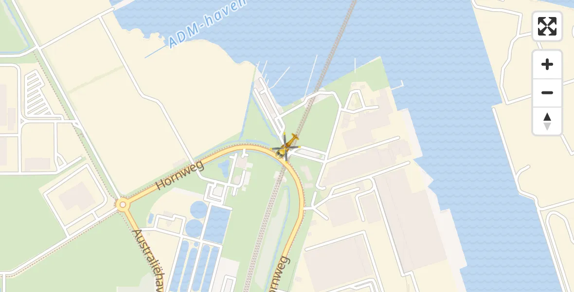 Vluchtroute Traumahelikopter Amsterdam Heliport - Amsterdam Heliport, 24 oktober 2023, 14:22