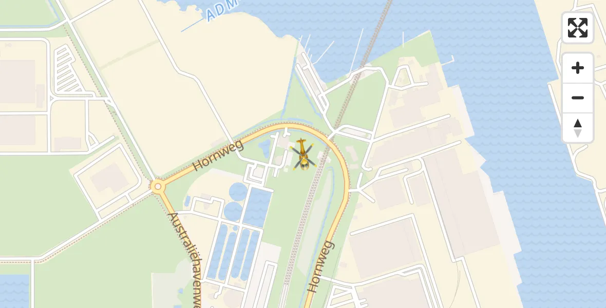 Vluchtroute Traumahelikopter Amsterdam Heliport - Amsterdam Heliport, 24 oktober 2023, 15:14