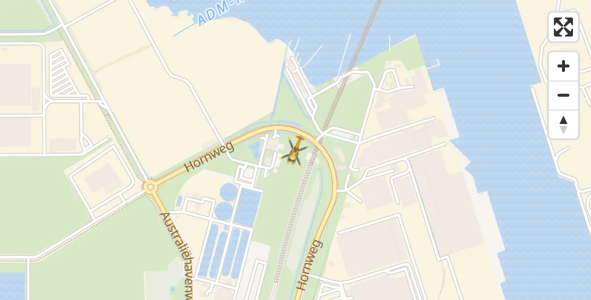 Vluchtroute Traumahelikopter Amsterdam Heliport - Amsterdam Heliport, 24 oktober 2023, 17:44