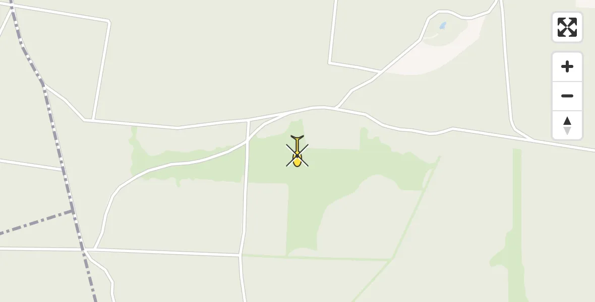 Routekaart van de vlucht: Politiehelikopter naar Vaassen