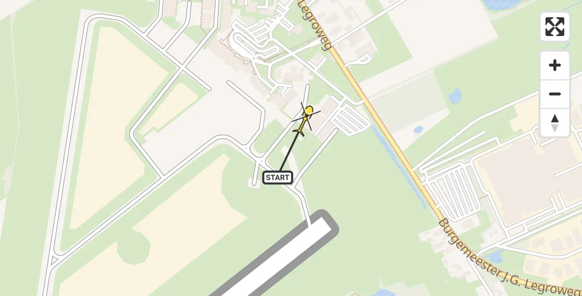 Routekaart van de vlucht: Lifeliner 4 naar Groningen Airport Eelde