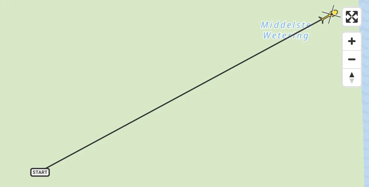 Routekaart van de vlucht: Politieheli naar Herwijnen