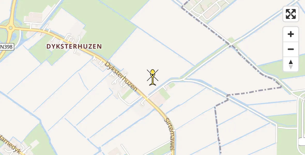 Routekaart van de vlucht: Ambulancehelikopter naar Ingelum