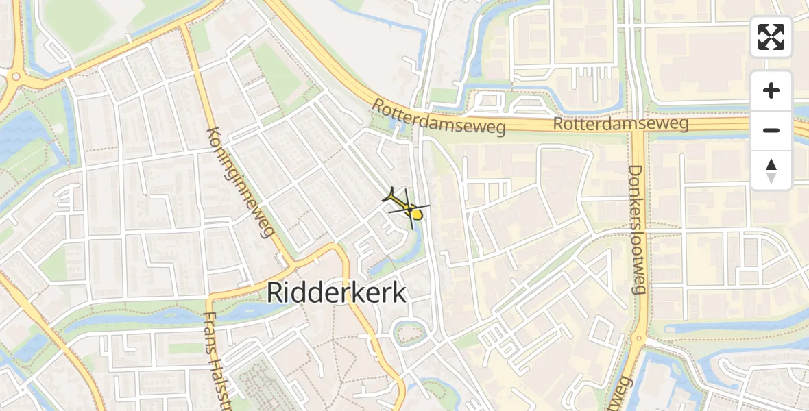 Routekaart van de vlucht: Lifeliner 2 naar Ridderkerk