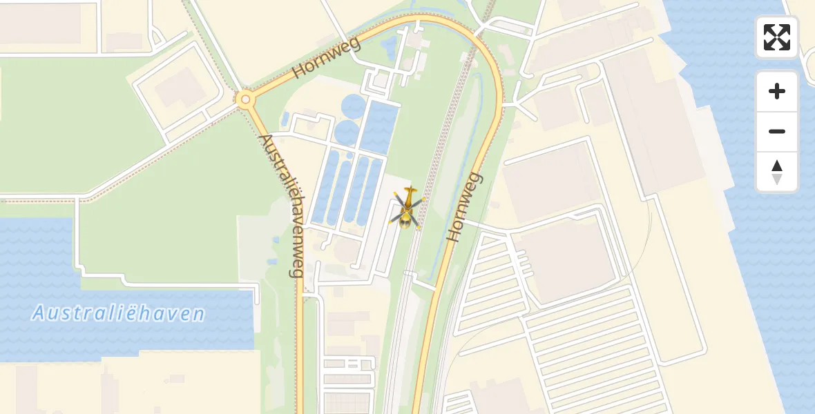 Vluchtroute Traumahelikopter Amsterdam Heliport - Amsterdam Heliport, 25 oktober 2023, 14:51