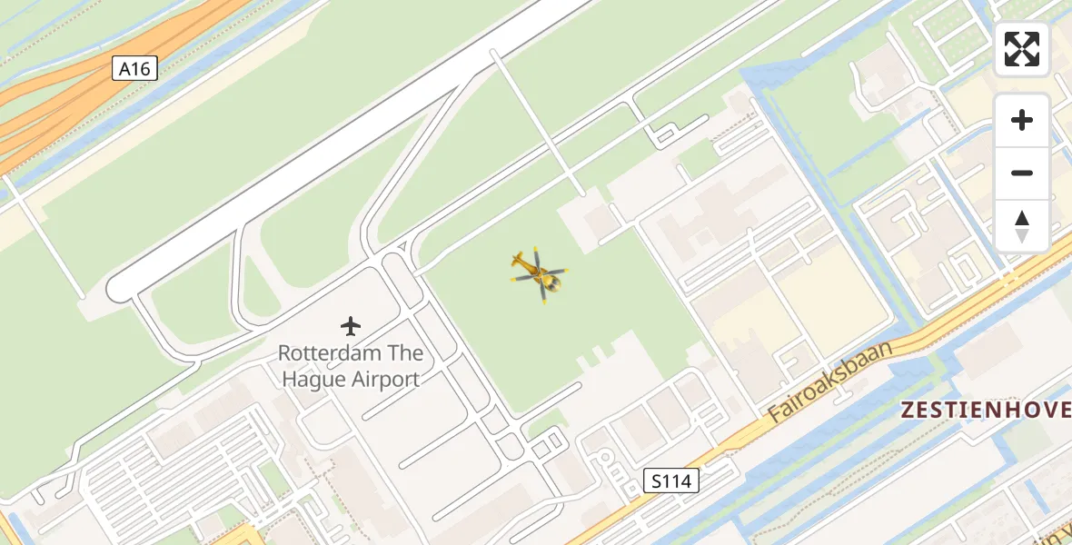 Vluchtroute Traumahelikopter Rotterdam The Hague Airport - Rotterdam The Hague Airport, 26 oktober 2023, 12:28