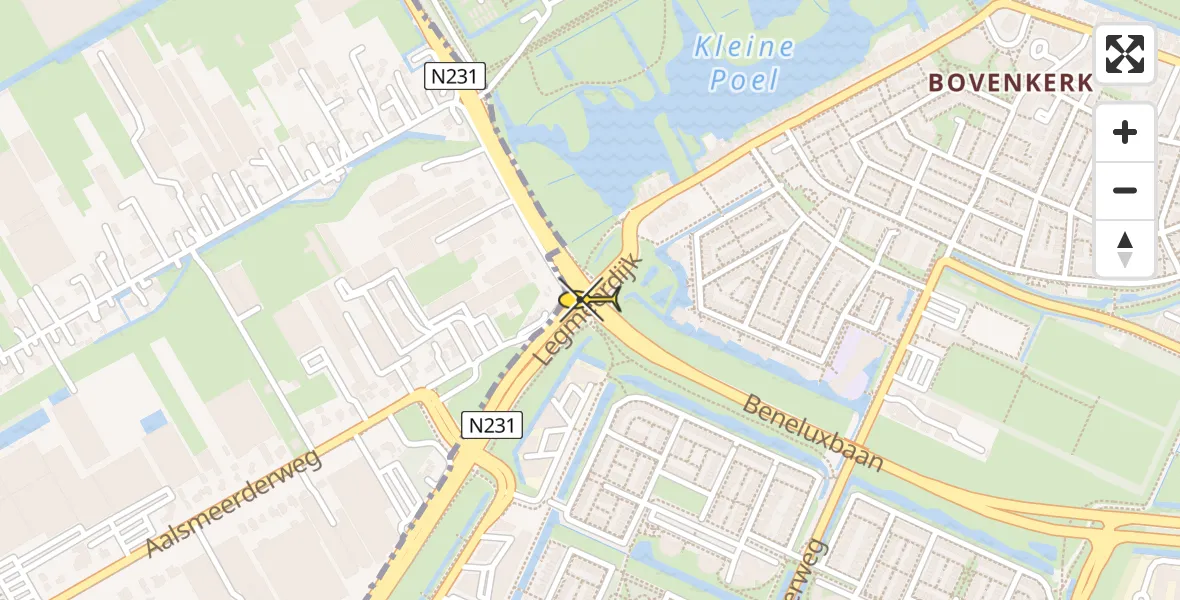 Routekaart van de vlucht: Lifeliner 1 naar Amstelveen