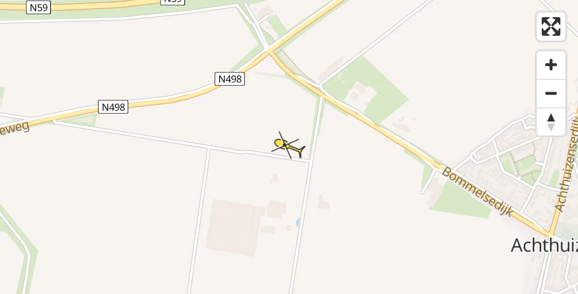 Routekaart van de vlucht: Traumahelikopter naar Den Bommel