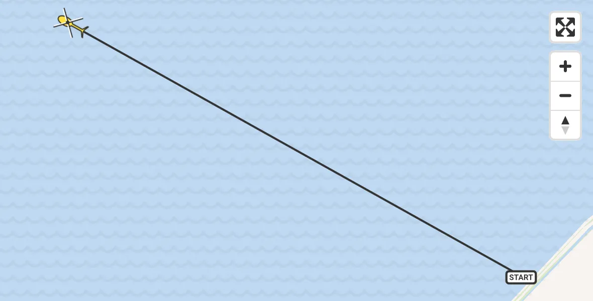 Routekaart van de vlucht: Ambulanceheli naar Oosterend