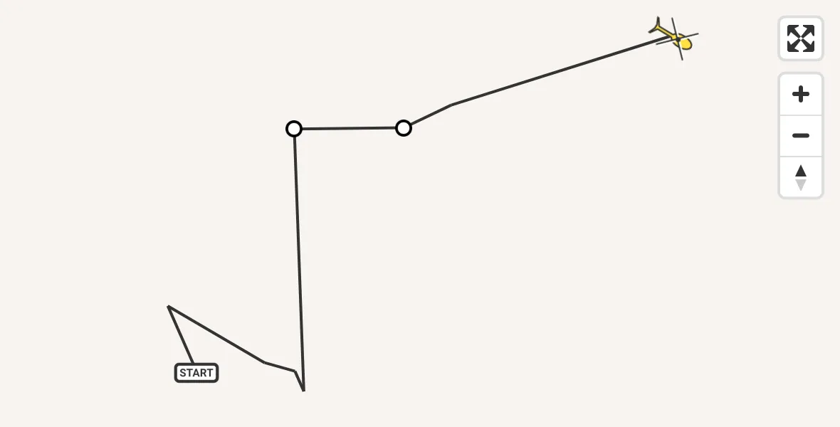 Routekaart van de vlucht: Ambulancehelikopter naar Sankt Augustin