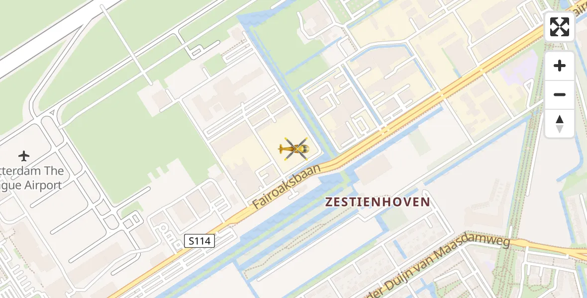 Vluchtroute Traumahelikopter Rotterdam The Hague Airport - Rotterdam The Hague Airport, 27 oktober 2023, 15:22