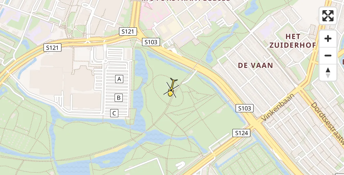 Routekaart van de vlucht: Lifeliner 2 naar Rotterdam