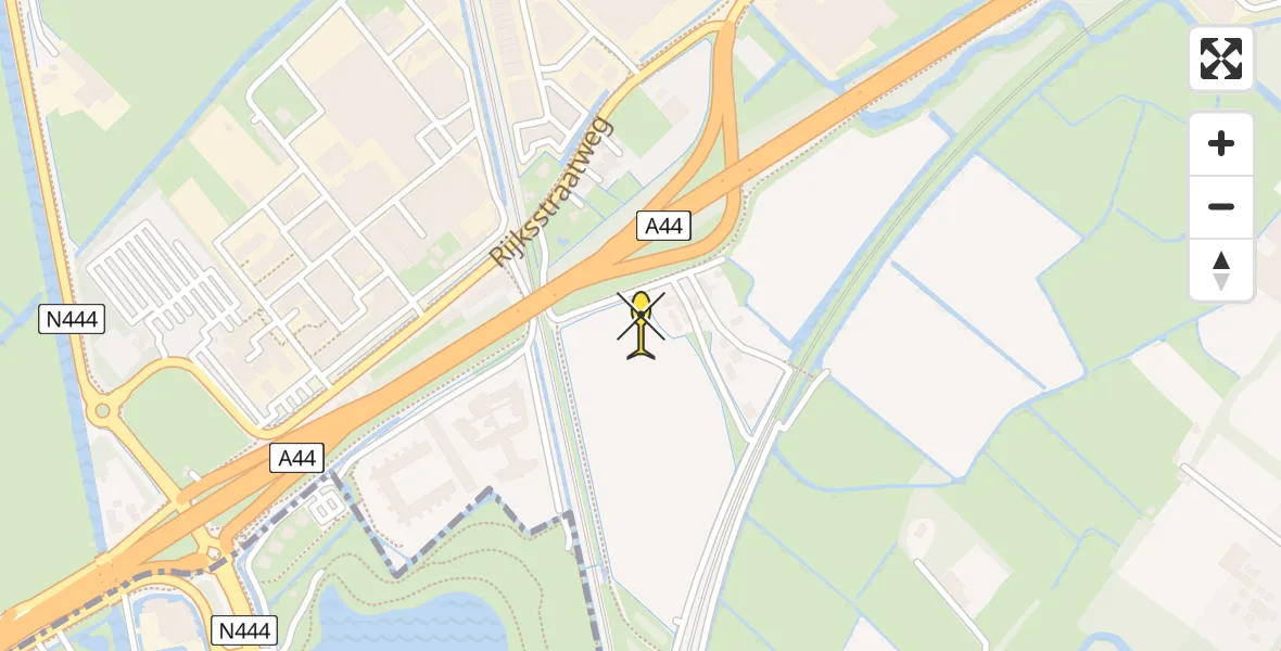 Routekaart van de vlucht: Traumahelikopter naar Sassenheim