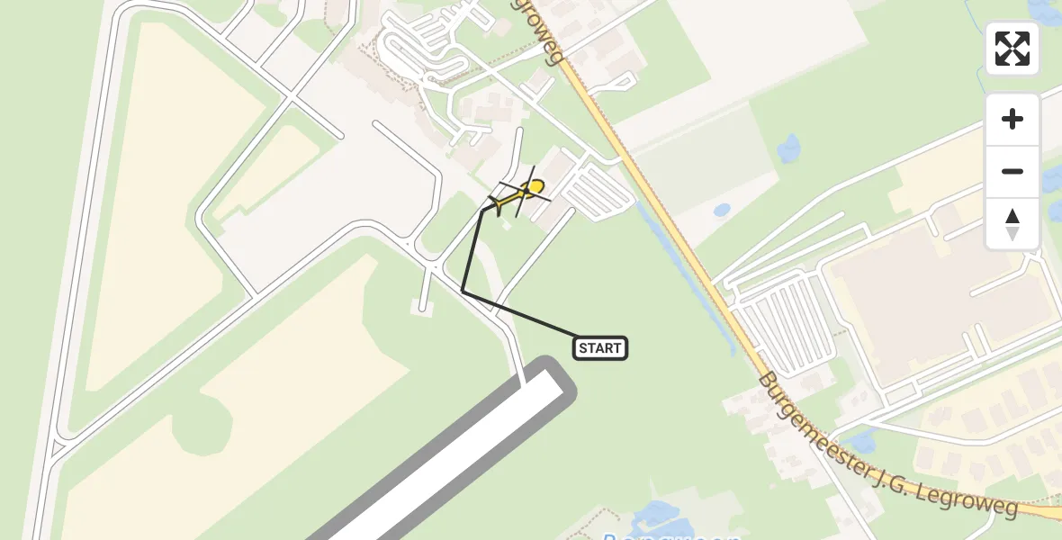 Routekaart van de vlucht: Lifeliner 4 naar Groningen Airport Eelde