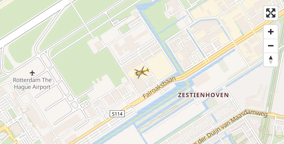 Vluchtroute Traumahelikopter Rotterdam The Hague Airport - Rotterdam The Hague Airport, 28 oktober 2023, 12:47