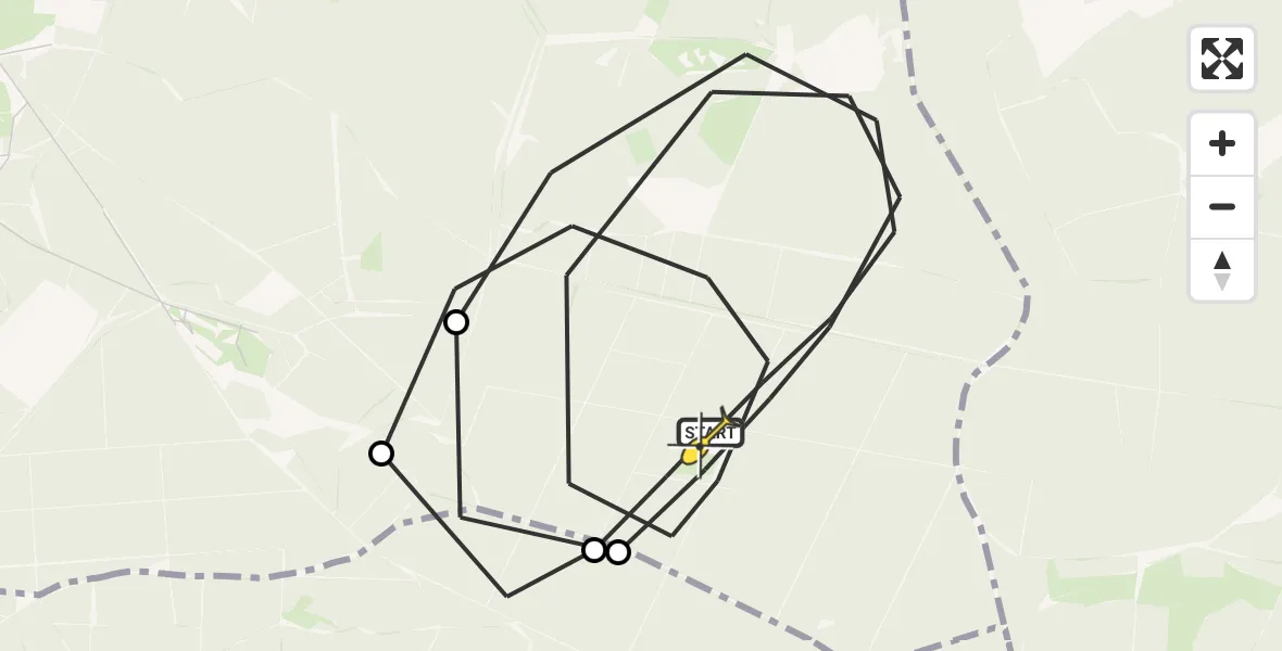 Routekaart van de vlucht: Politiehelikopter naar Elspeet