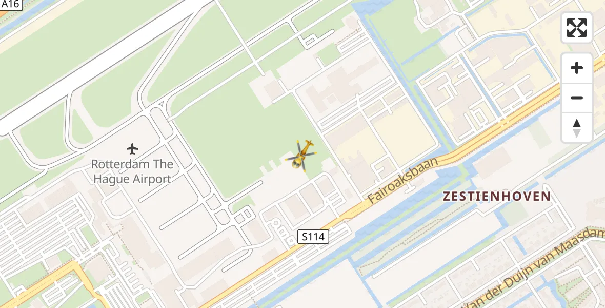 Vluchtroute Traumahelikopter Rotterdam The Hague Airport - Rotterdam The Hague Airport, 30 oktober 2023, 06:03