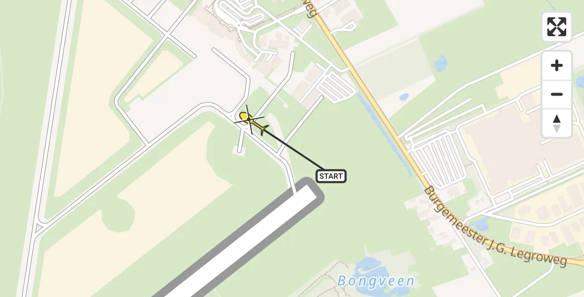 Routekaart van de vlucht: Lifeliner 4 naar Groningen Airport Eelde