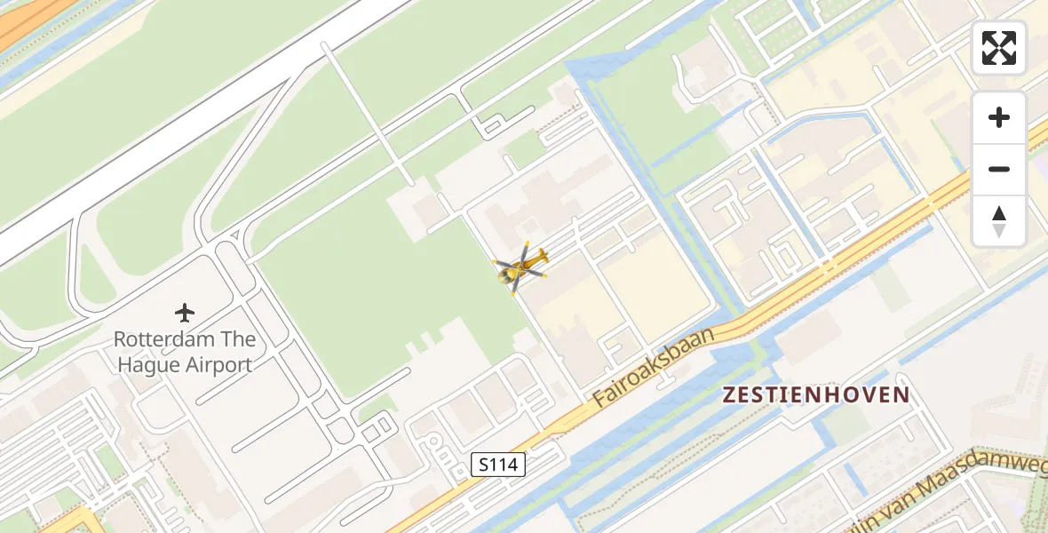 Vluchtroute Traumahelikopter Rotterdam The Hague Airport - Rotterdam The Hague Airport, 30 oktober 2023, 09:49