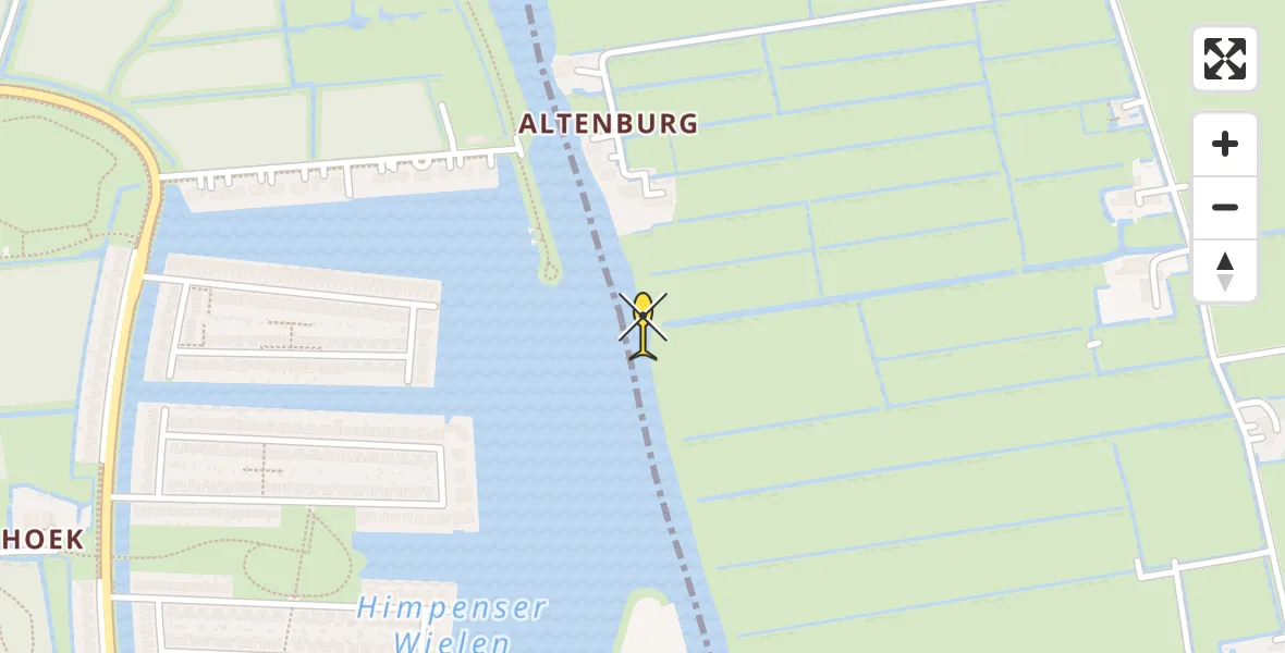 Routekaart van de vlucht: Ambulancehelikopter naar Suwâld