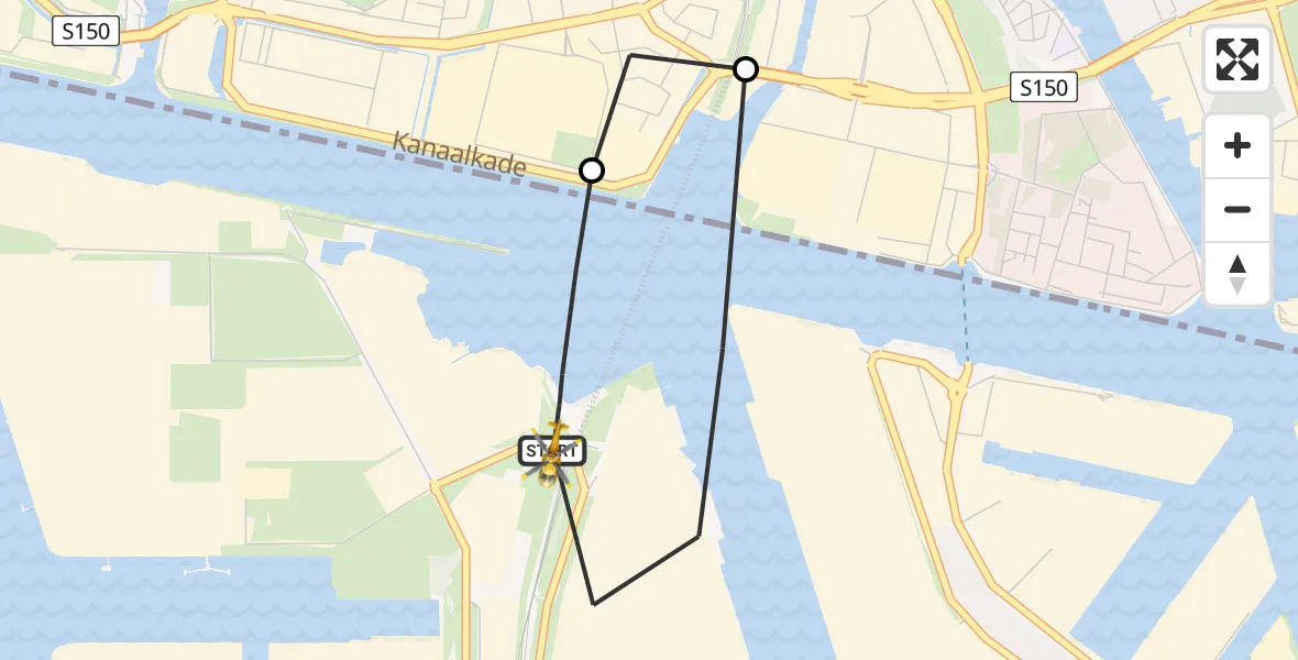 Vluchtroute Traumahelikopter Amsterdam Heliport - Amsterdam Heliport, 30 oktober 2023, 18:04